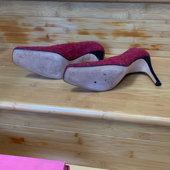 EUC KATE SPADE TWEED LEATHER PUMP - Picture 9 of 11